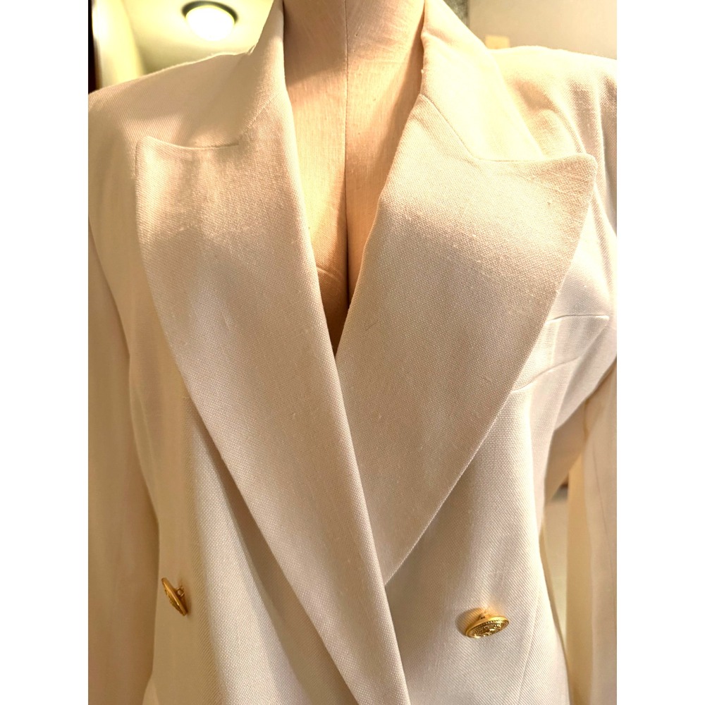 NWT VTG Liz Clairborne Double Breasted Blazer Jacket Gold Buttons Lined Women 10